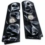Black Pearl 1911 Grips with Silver Colt Medallion