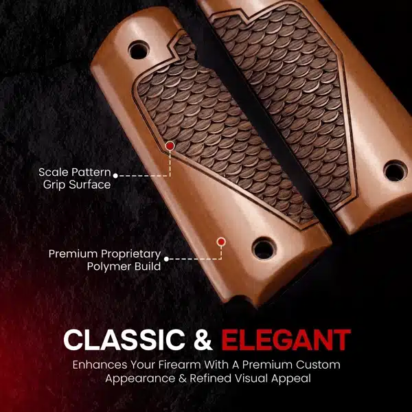 1911 Colt & Clones CUSTOM GRIPS Full size faux Mammoth Bark EDC