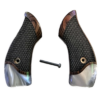J Frame Round butt Grips fits most Smith  & Wesson S&W Rosewood White Pearl