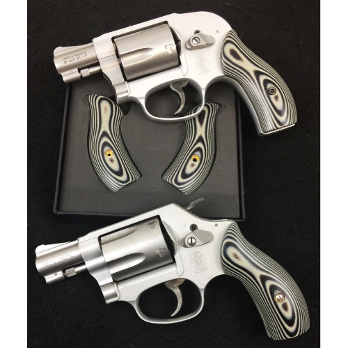 thumbnail image 2 of Pearl White Checker Grip Panels For Star PD Pistol – Handgun Grip Replacement 2 of 3