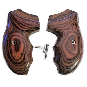 Universal Rosewood & Pearl Checkered Grips For All Charter Arms Handguns - Wood Grip Replacement