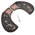 Ruger Wrangler Birdshead Grips Rosewood Scroll Design