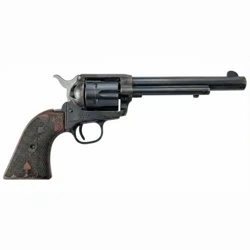 Checkered rosewood grip panels for Heritage Arms Rough Rider .22 revolver