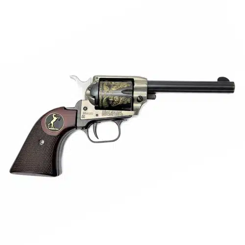 Checkered rosewood grips for Heritage Arms Rough Rider .22 revolver