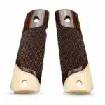 Classic rosewood 1911 pistol grips with ivory inlay