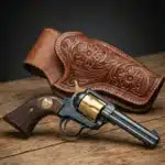 Heritage Rough Rider checkered rosewood grips with wolf medallion