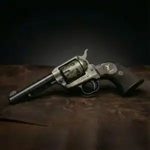 Heritage Rough Rider checkered rosewood grips with horse medallion