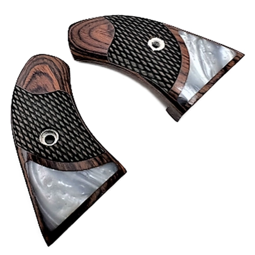 NAA grips rosewood white pearl