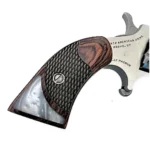 NAA revolver grips checkered rosewood white pearl accent