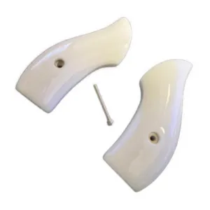 J Frame Round butt Grips fits Smith & Wesson White faux Ivory