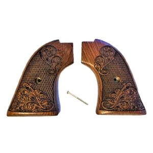 Rosewood Gold Rush Carved Grips with scroll design for .22 and .22 Magnum models
