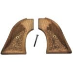 Walnut carved grips with oak leaf checker for 6 and 9 shot models