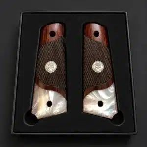 1911 Checkered Wood Grips