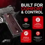 1911 Full Size Double Diamond Checkered Rosewood Grips