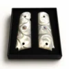 1911 Officer Grips with Medallion – White Pearl with Texas Star, Compact Fit