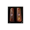 1911 US Flag Grips – Rosewood Double Diamond Checkered with US Flag Medallions, Full Size
