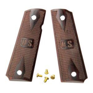 1911 full size double diamond rosewood gun grips with US embossed design