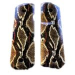 1911 full size rattlesnake skin UV printed wood grips with skin-like texture
