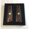 1911 Eagle Grips – Rosewood Double Diamond Checkered with Eagle Medallions, Full Size