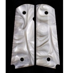 1911 officer pearl white acrylic gun grips