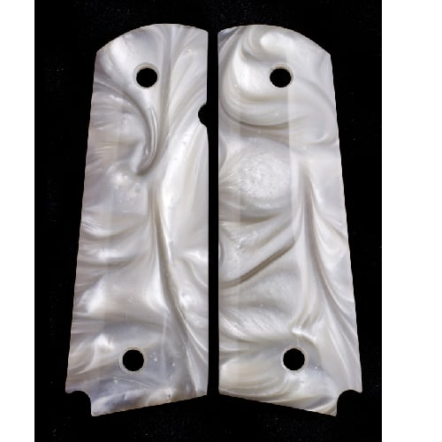 1911 officer pearl white acrylic gun grips