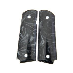 1911 white and black pearl acrylic gun grips with gift box