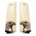 Ivory acrylic 1911 grips with UV printed bald eagle