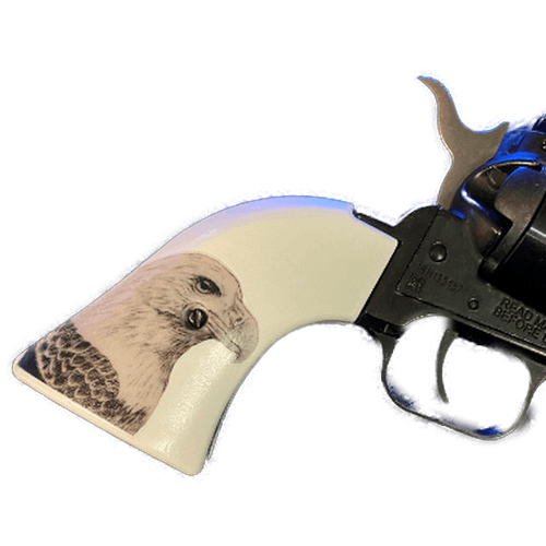 thumbnail image 2 of Premium Manufacturing Group Faux Ivory Cattle Skull Grips For Heritage Arms Rough Rider .22 & .22 Mag 2 of 6