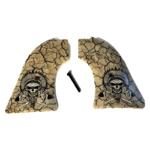 Warrior Chief Skull Grips for Heritage Arms Rough Rider .22 and .22 Magnum