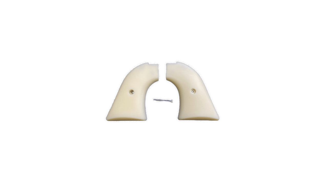 thumbnail image 2 of Premium Manufacturing Group Faux Ivory Cattle Skull Grips For Heritage Arms Rough Rider .22 & .22 Mag 2 of 6