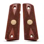 Rosewood 1911 Colt grips with gold US medallions