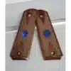 1911 Double Diamond Grips – Rosewood Checkered with Blue Colt Medallion, Full Size