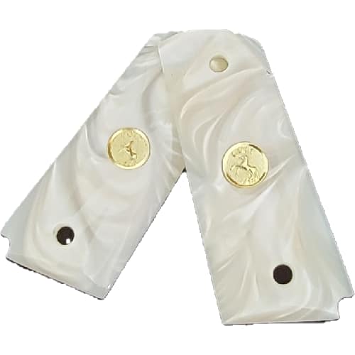 1911 Officer White Pearl Gun Grips