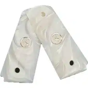 1911 Officer grips pearl white silver Colt medallion compact fit
