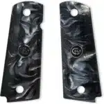 1911 black pearl grips with black enamel silver Colt