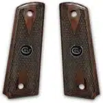1911 rosewood grips double diamond with black Colt medallions