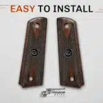 rosewood 1911 grips double diamond pattern
