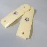 1911 ivory grips with white Colt medallions, full size acrylic