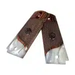 1911 rosewood grips white pearl acrylic accent black enamel Ruger medallions CNC carved full size