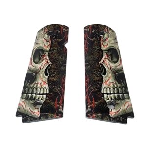 1911 Full-size ABS grips with Side Profile of a Skull Printed Image