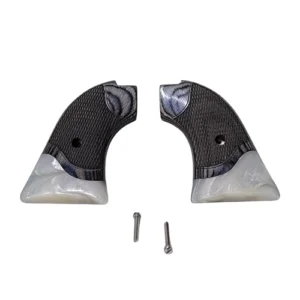 Black rosewood Heritage Rough Rider grips with white pearl accent