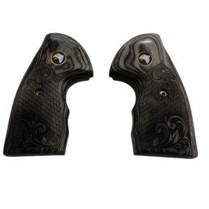 Colt Python Black
Rosewood with Scrollwork and Scales Grips with Screaming Eagle Medallion