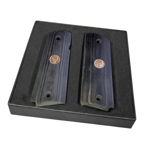 1911 Colt government grips black rosewood punisher skull