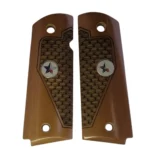 1911 Fish Scale Grips Texas Star Medallion fits Colt and most full-size 1911 clones