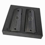 1911 Full Size Black Walnut Grips with black medallion