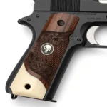 1911 Punisher grips carved rosewood with ivory accent Government model frame