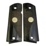 1911 black rosewood dragon scale grips with gold US medallion, fits Colt Government model and most full-size 1911 clones