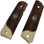 1911 carved wood grips rosewood laminate with ivory base accent with black madallion
