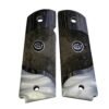 Colt Medallion 1911 Grips – Carved Black Rosewood with Pearl Accent and Black Colt Medallion