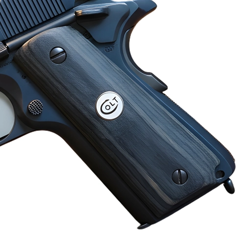 1911 full size wood grips white Colt medallion fits Colt and clones